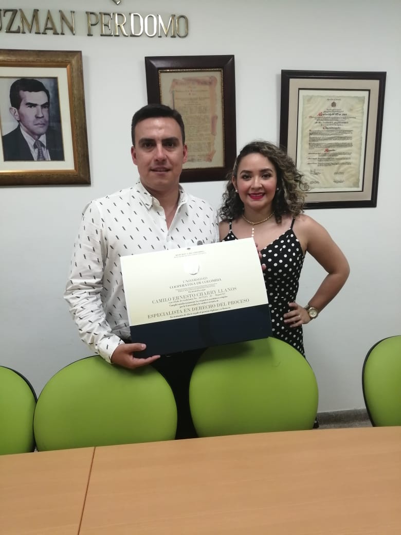 Junto a su esposa Carolina Ibarra.